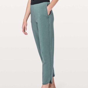 Lululemon Every Moment Pant Sea Steel (sage green) Modal French Terry Sz 8